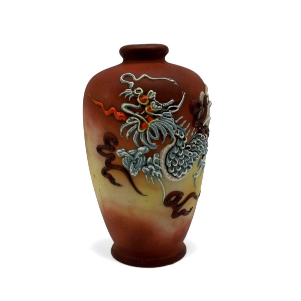 Japanese Dragon Bud Vase Dragonware Style Ceramic Vintage